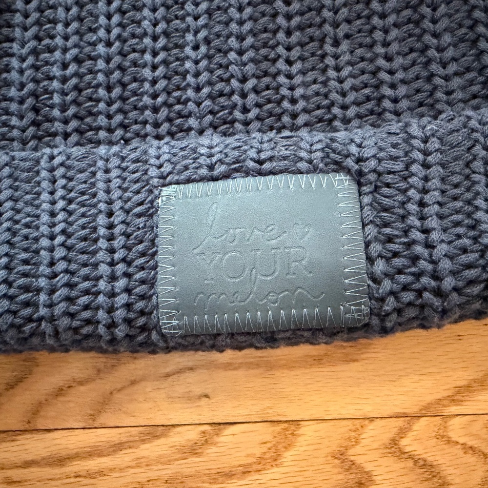 Love Your Melon Dark Charcoal Monochrome Pom Beanie - Picture 2 of 5